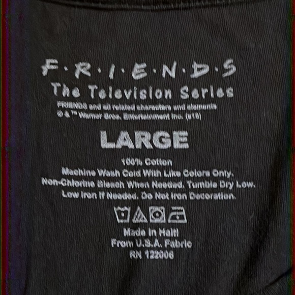 F•R•I•E•N•D•S The Television Series Short Sleeve Tee, Black | L - Picture 7 of 8